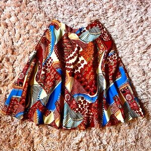 Vintage 1970’s Colorful Patchwork Circle Skirt